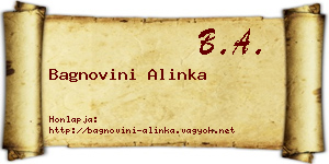 Bagnovini Alinka névjegykártya